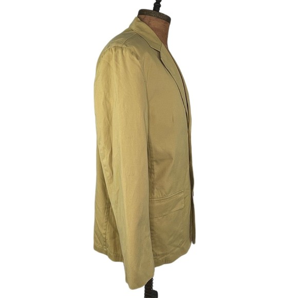 Orvis Mens 40R Blazer Jacket 3 Buttons Tan 100% Cotton Vintage Multi Pockets - Picture 4 of 6